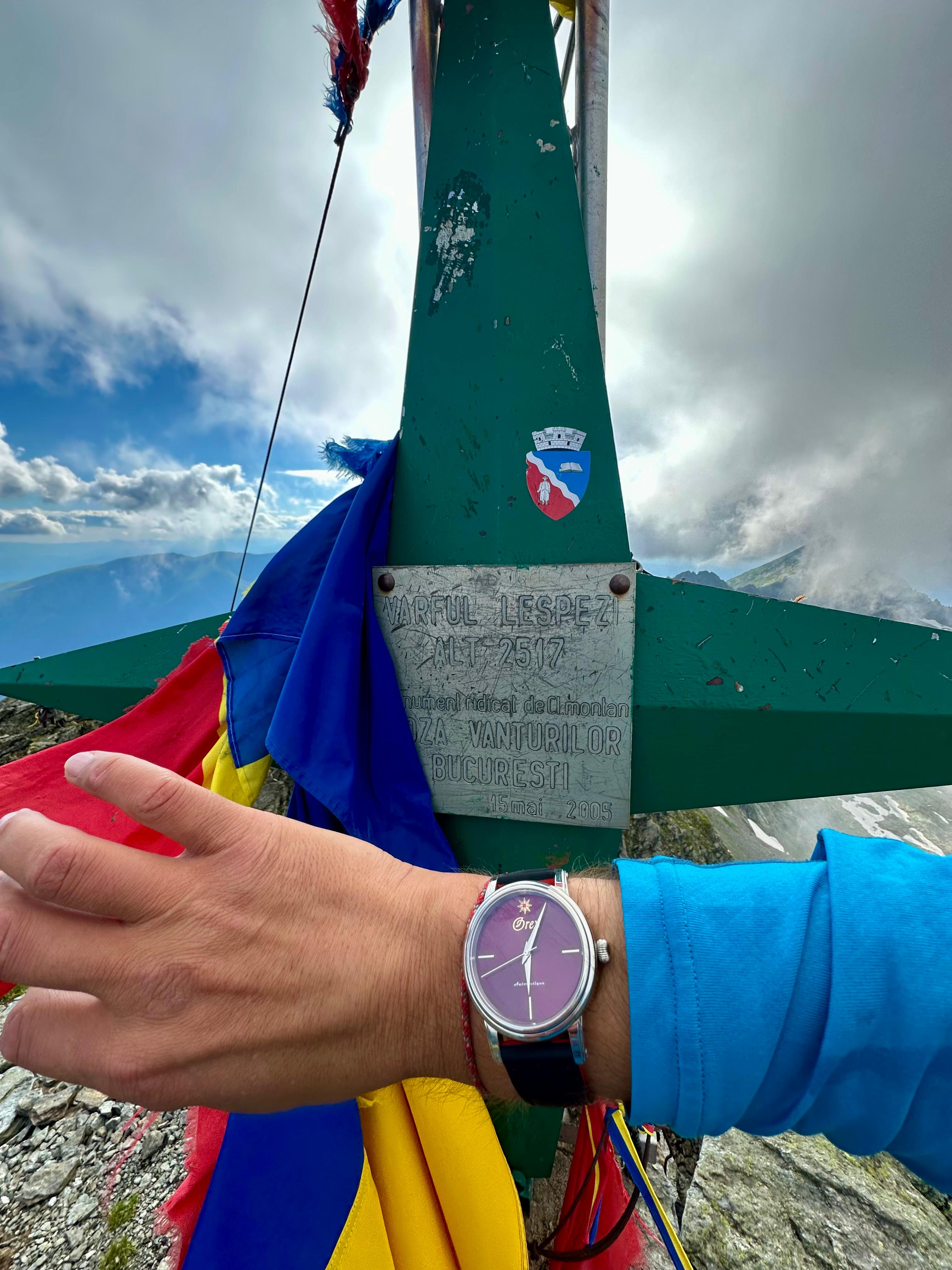 Adrian Ahrițculesei și Orex® pe vf Lespezi la 2517m