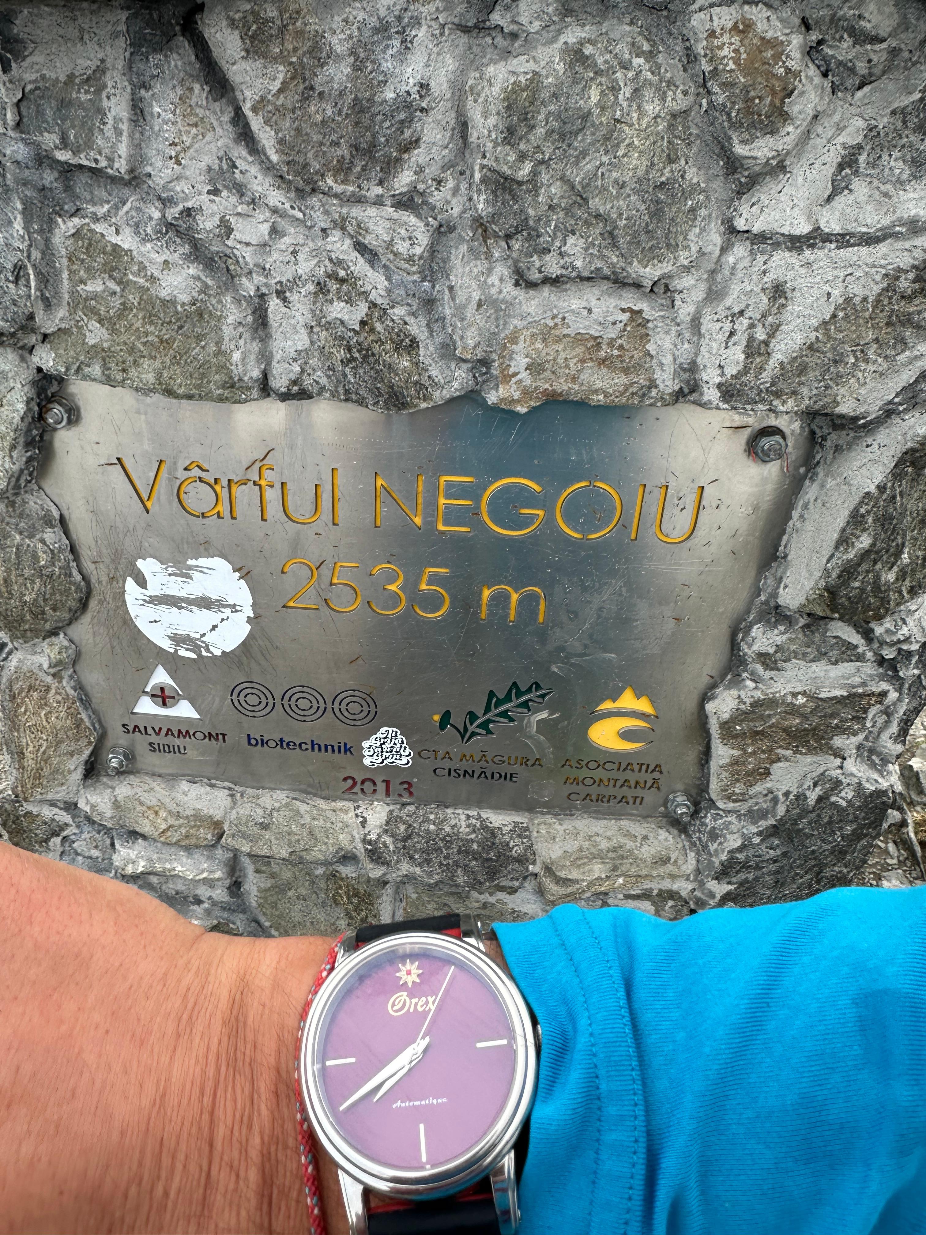 Adrian Ahrițculesei și Orex® pe vf Negoiu la 2535m