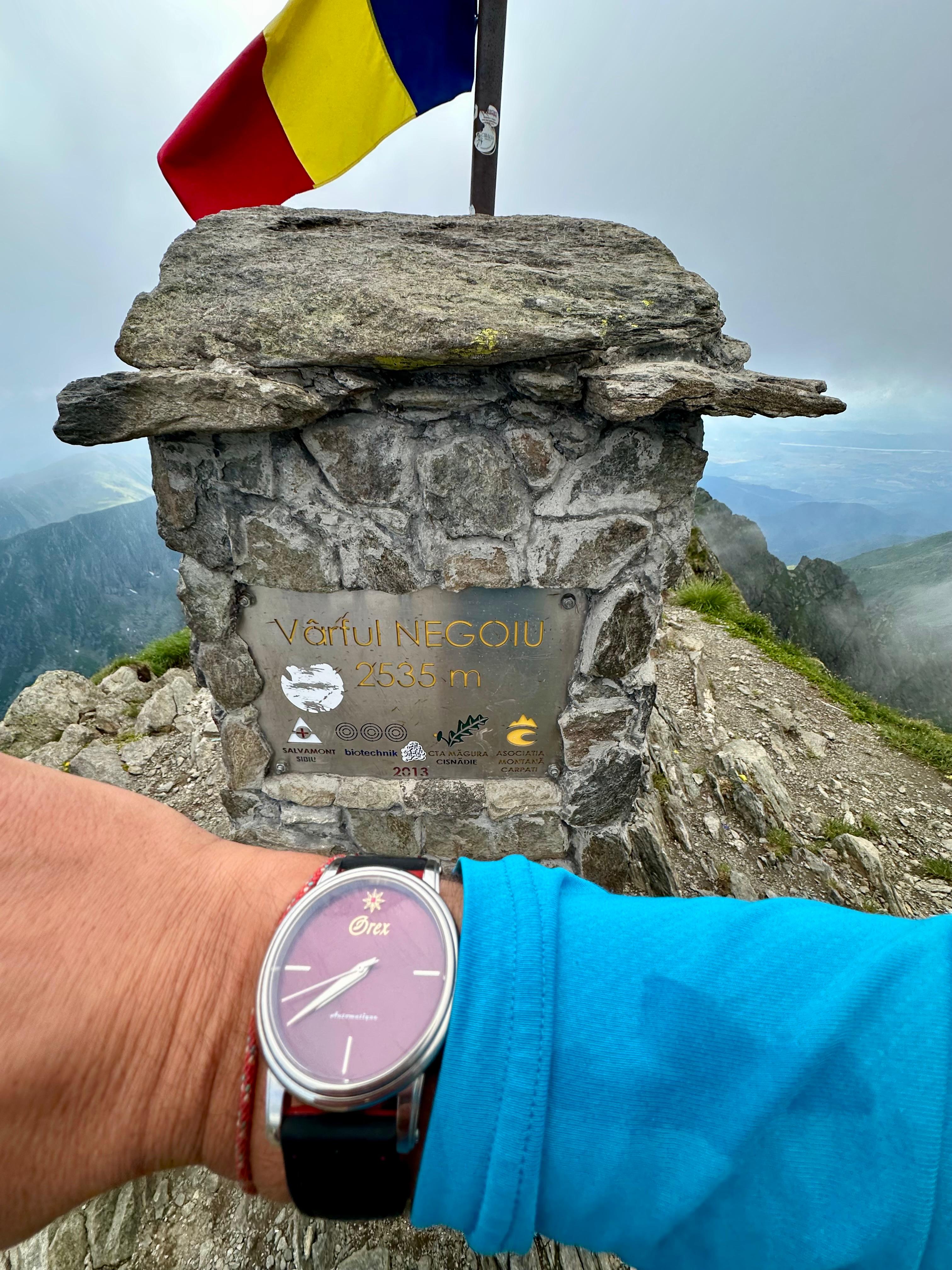 Adrian Ahrițculesei și Orex® pe vf Negoiu la 2535m