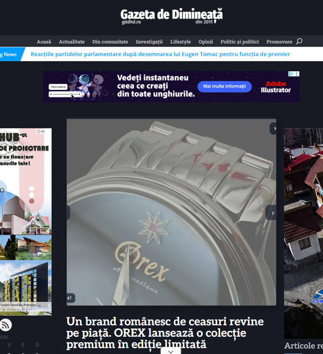 OREX® reflectată în presa locală 